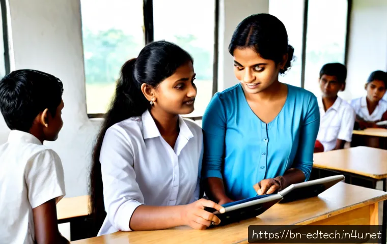 Home 17 교육공학과 디지털 교육 - Photorealistic university educational technology classroom in Bangladesh, a Bengali female instructo...